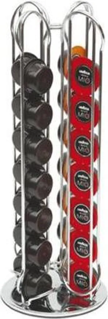 Support de capsules à café Macom 830 design chromé en acier robuste