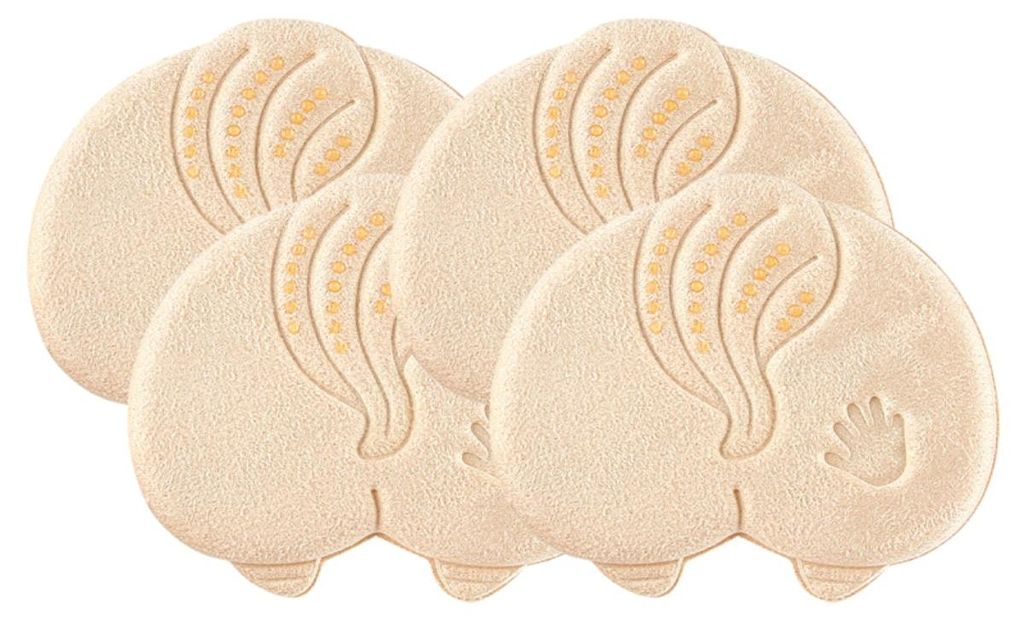 INF 2 Paar dicke Ferseneinlagen Wildleder Schwamm Silikon 9cm für Schuhe Beige