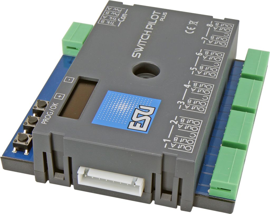 ESU 51831 SwitchPilot 3 Plus, 8-fach Magnetartikeldecoder, DCC/MM, OLED, updatefähig