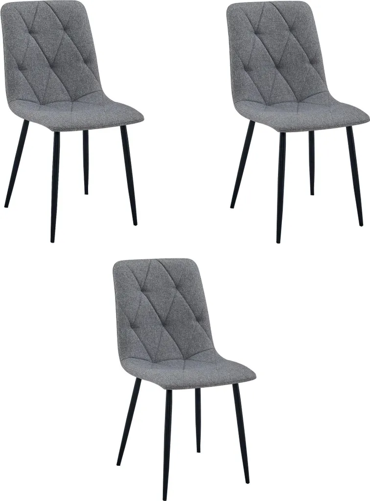Set 3 Sedie LIBRA Grigio Scuro: Il Trend Arredo che stavate cercando