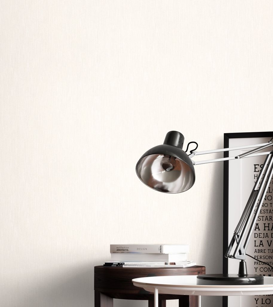 NEWROOM Tapete Creme Vliestapete Unifarbe - Einfarbig Uni Weiß Struktur Modern