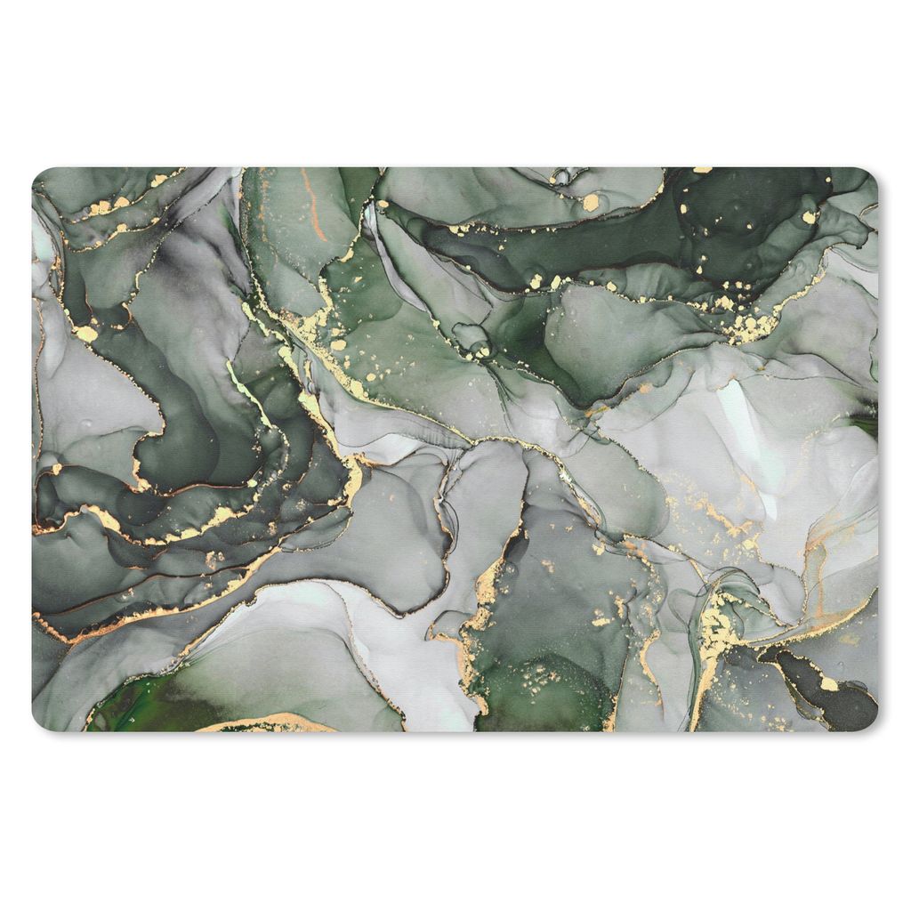 MuchoWow Schreibtischunterlage Luxus - Marmor - Grün 60x40 cm - XXL Mauspad - Großes Mauspad