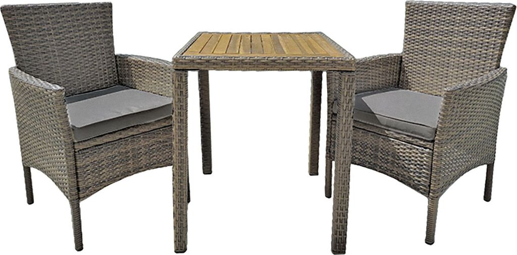 Garden Pleasure Sitzgruppe Dakota grau, schwarz Kunststoff, Produktbild 