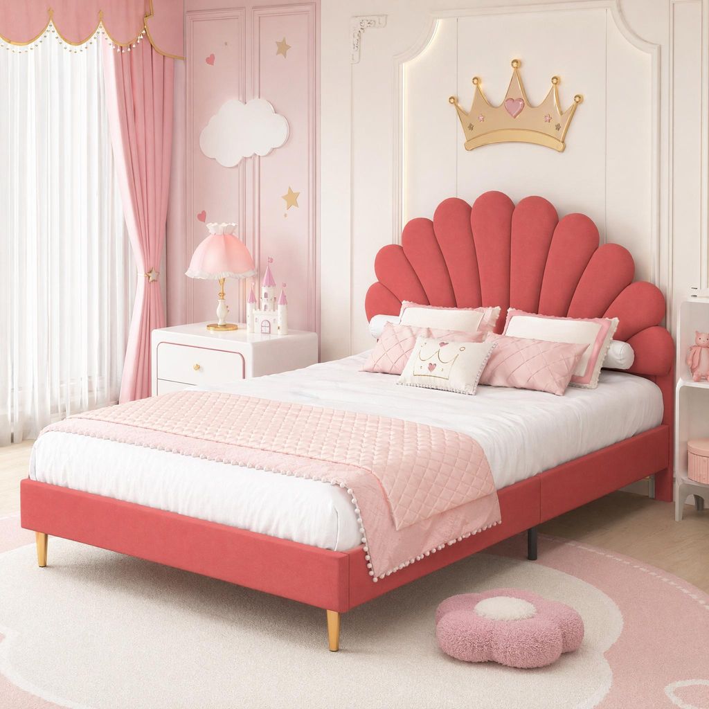 Łóżko tapicerowane INONEFT, 140x200 cm, łóżko dziecięce z Zdjęcie produktu 