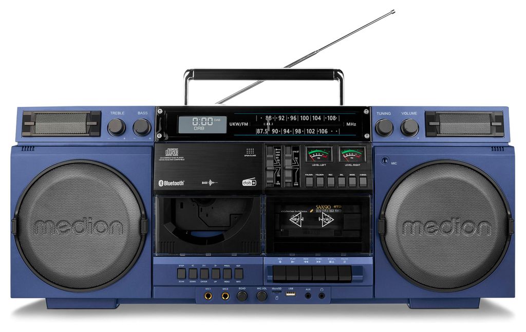 MEDION P66538 Enregistreur à cassettes (Ghettoblaster rétro Image du produit 
