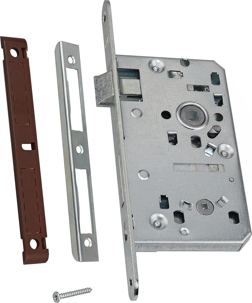 Einsteckschloss Türschloss Zimmertürschloss WC Bad 72 / 55 Links mit Gegenplatte