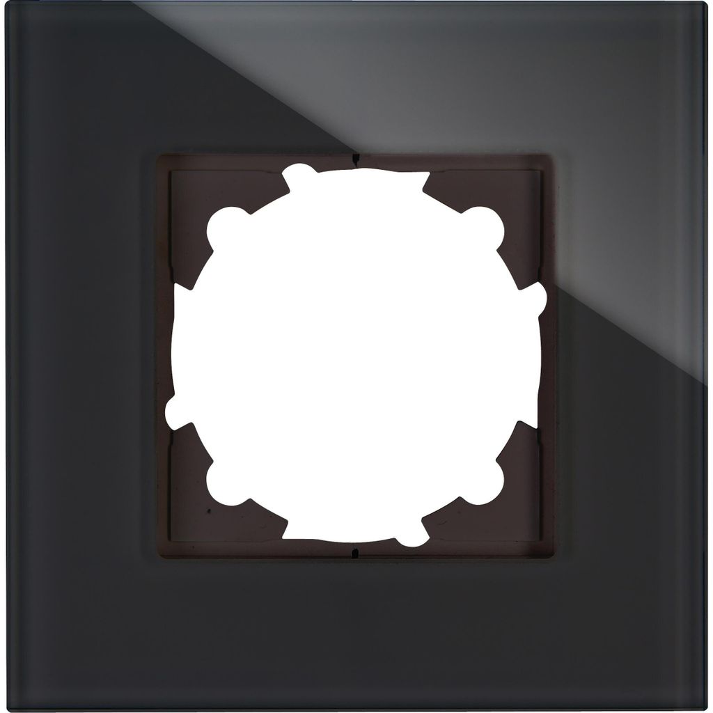 Kopp Glasrahmen Athenis HK07 Abdeckrahmen Glas mint schwarz weiß 1/2/3-fach 1-fach schwarz