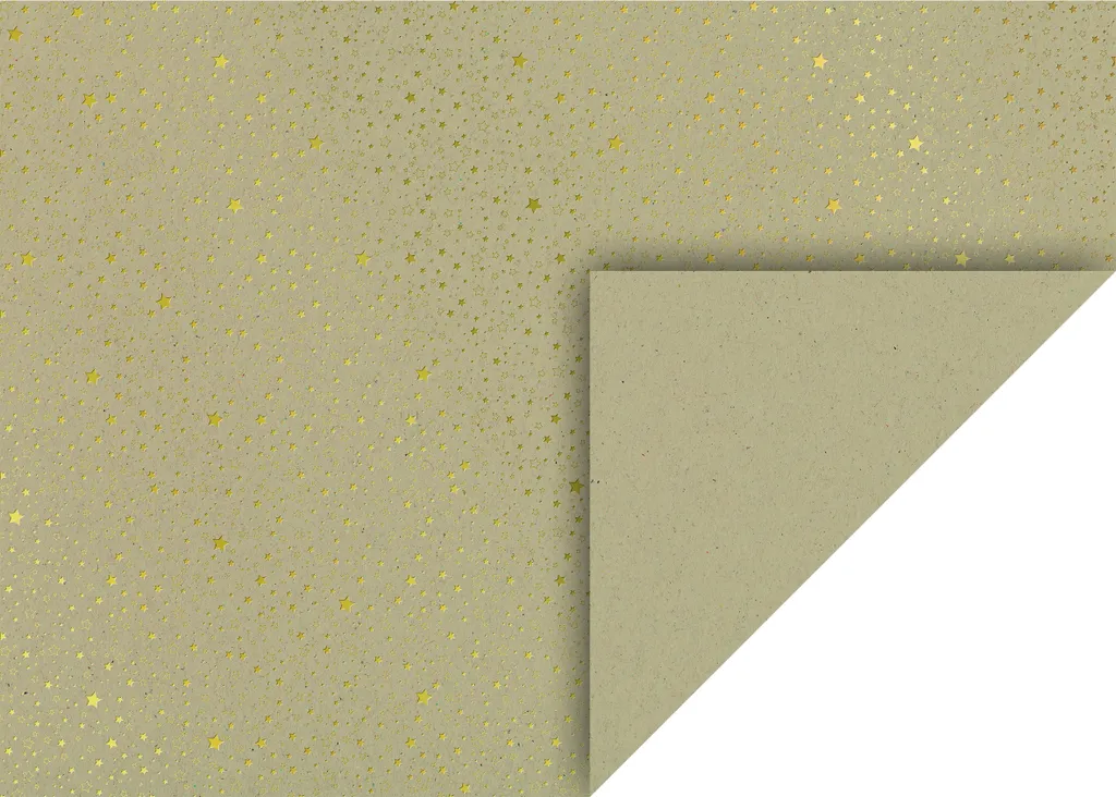 Carton Décoratif pour Fêtes Étoiles Dorées 50x70 cm Heyda Loisirs Créatifs