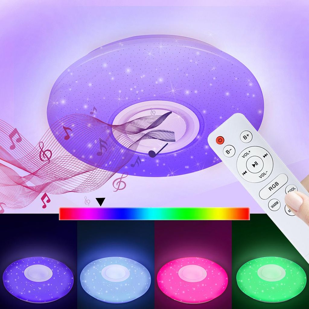 Vigevee 36W LED Deckenleuchte Sternenhimmel Bluetooth Musik Produktbild 