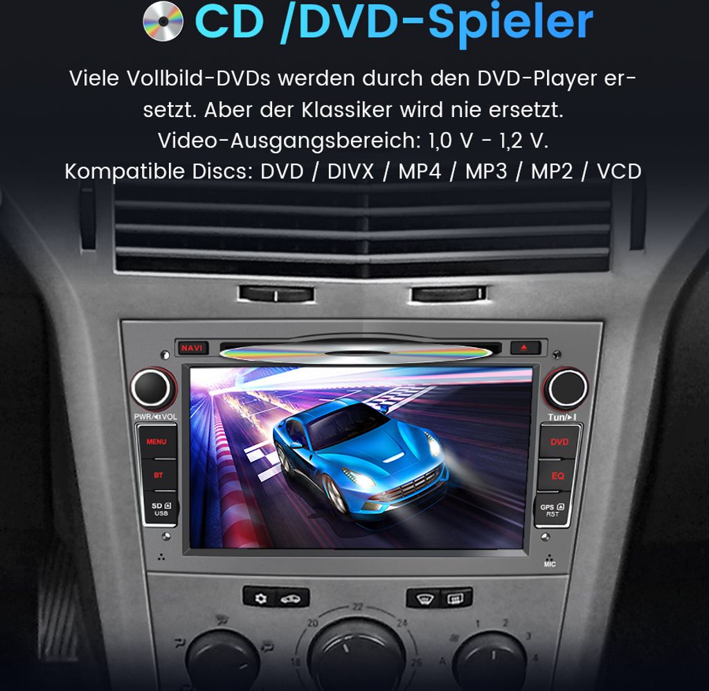 Autorádio 7 Zoll Doppel din für Opel Corsa D Corsa C Astra Obrázok produktu 11