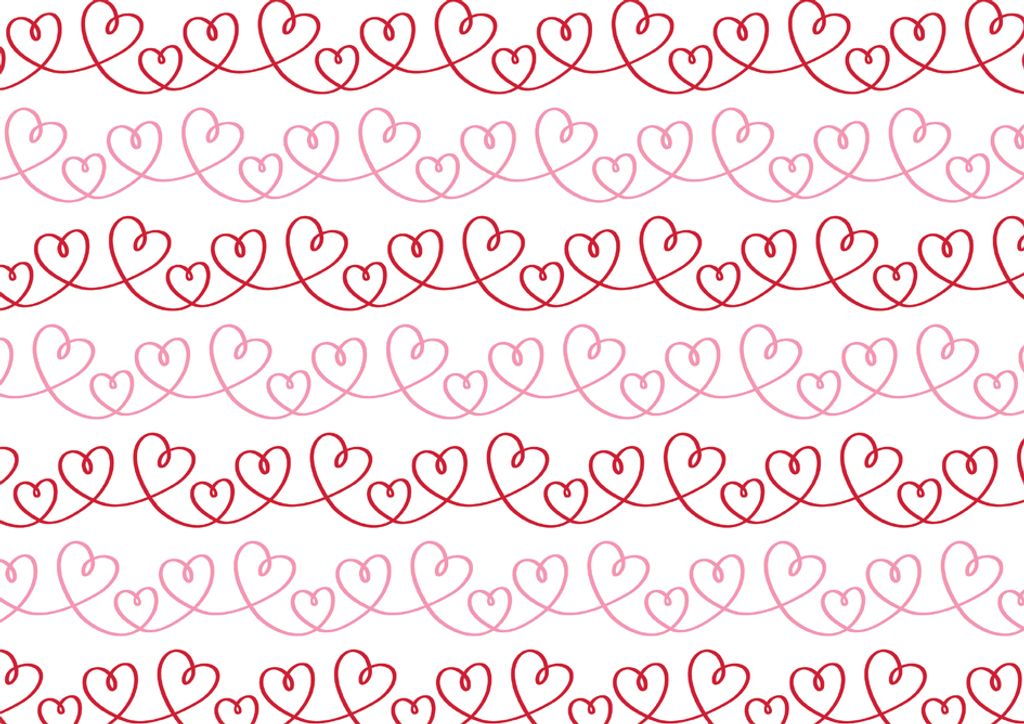 SUSY CARD Geschenkpapier "Feelings" auf Rolle weiß/rot (B)700 mm x (L)2 m