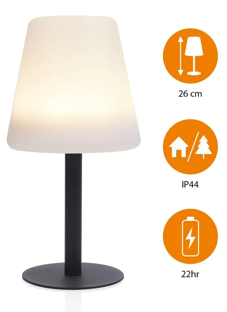 Lampe de table pour extérieur solaire - Éclairage blanc chaud nomade - 15