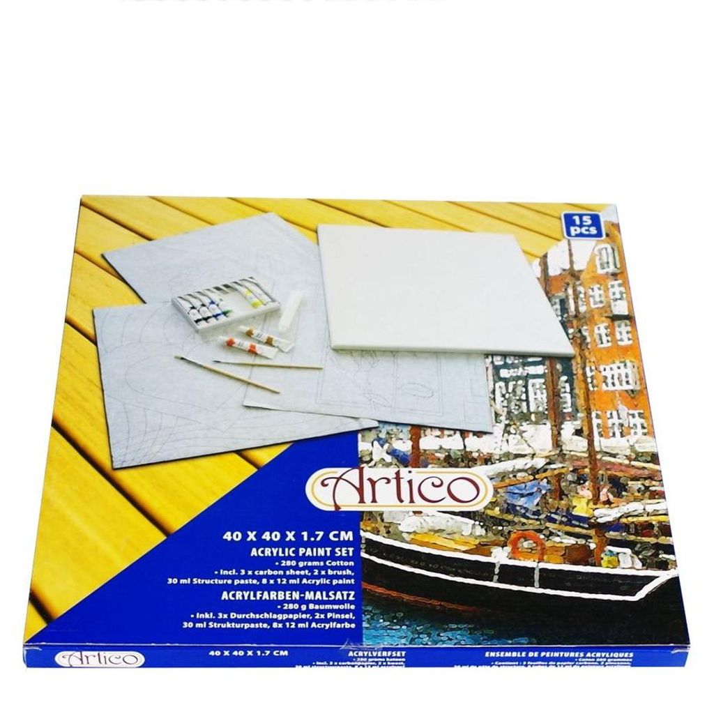 Acrylfarben Malsatz Keilrahmen Malset Artico Acryl Produktbild 