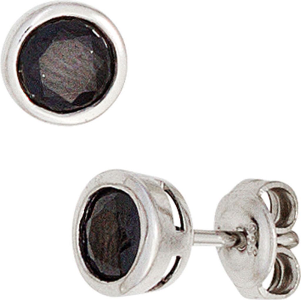 JOBO Ohrstecker 925 Sterling Silber rhodiniert 2 Zirkonia Produktbild 