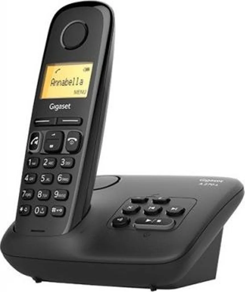 Téléphone Sans Fil Gigaset A270A Noir avec Haut-parleur et Répondeur Fixe