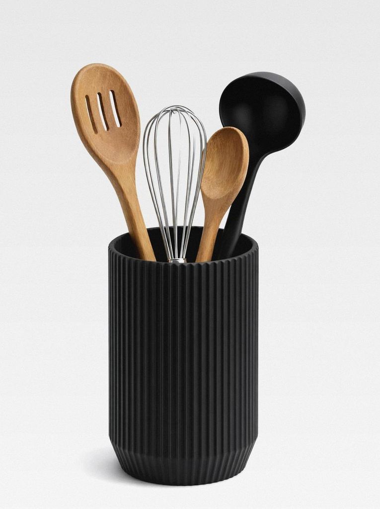 Küchenutensilienhalter – Stilvoller Besteckhalter mit gerilltem Design, ideal für Kochlöffel, Pfannenwender & Küchenhelfer – erhältlich in...