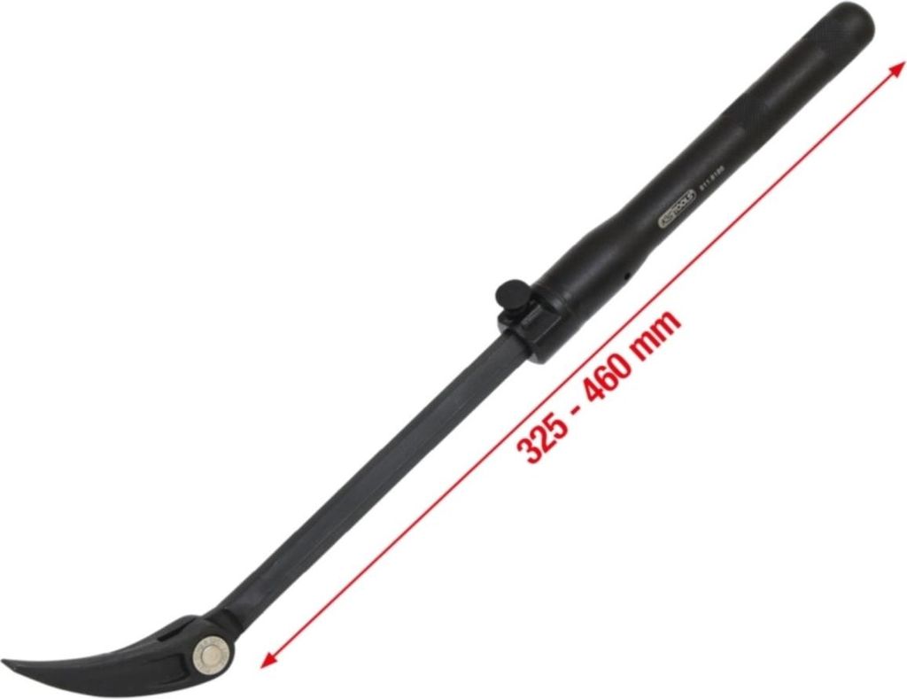 KS Tools Teleskop Gelenk-Rollkopf-Hebeleisen, 325-460 mm