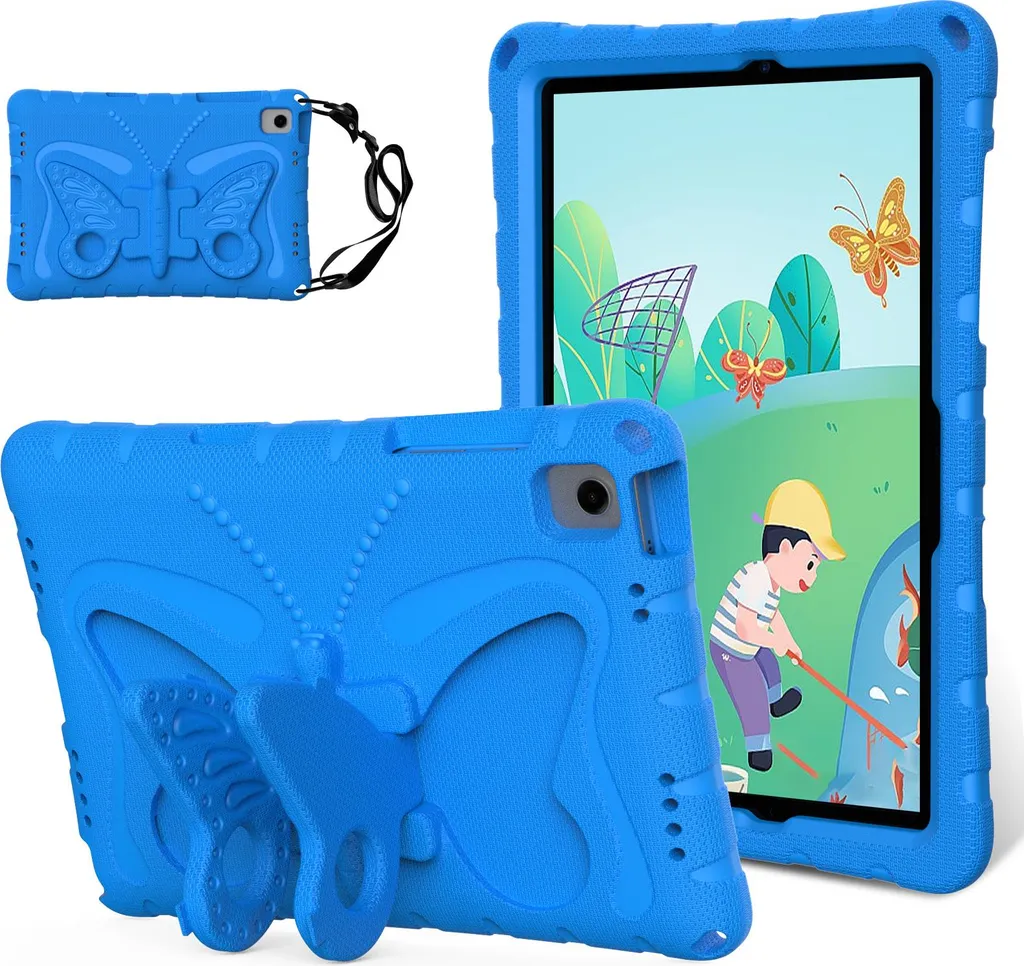 Offerta Custodia Samsung Tab A9+ Bambini - Blu Antiurto + Tracolla