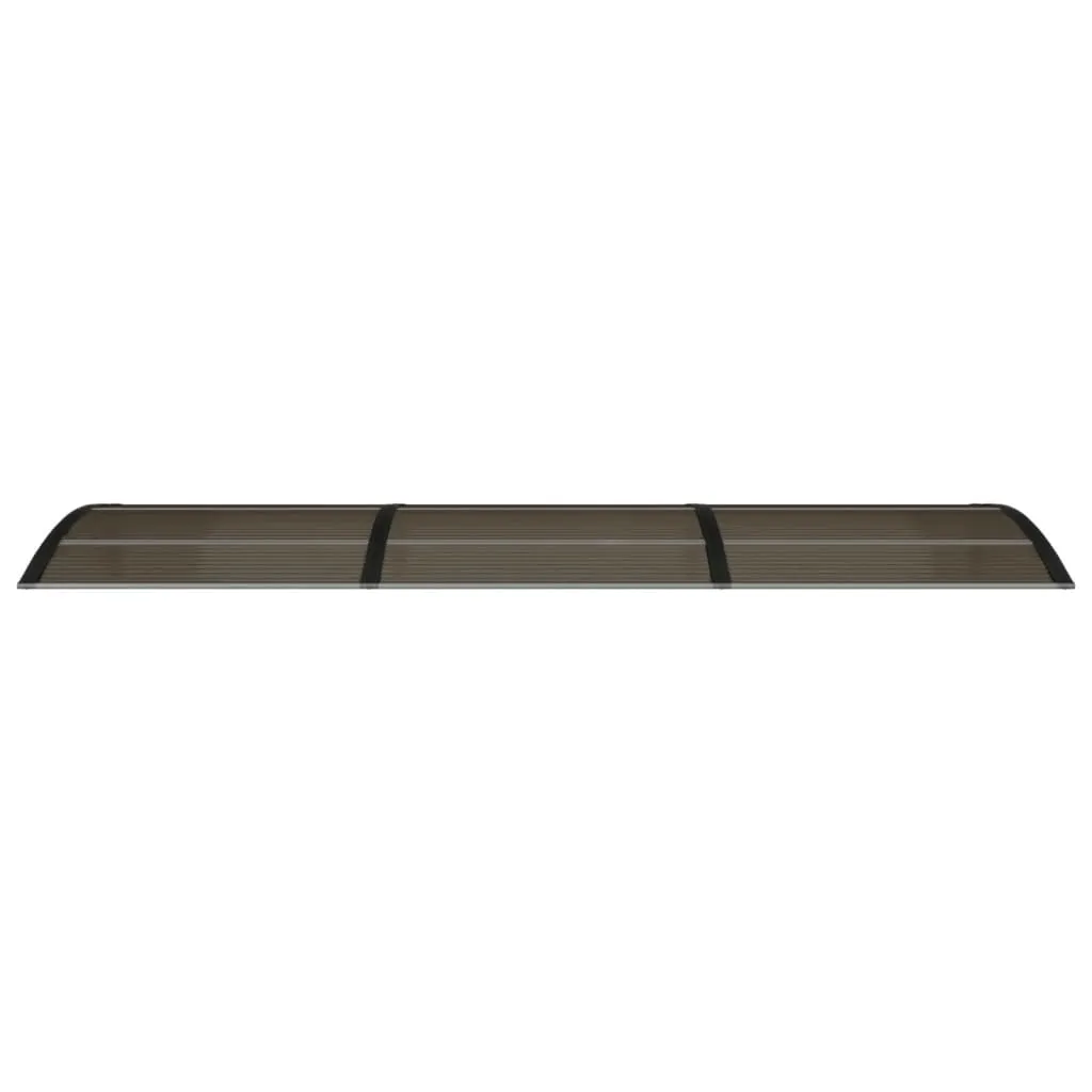 Pensilina vidaXL 300x80 cm Nera in Policarbonato per Porte e Finestre - 4