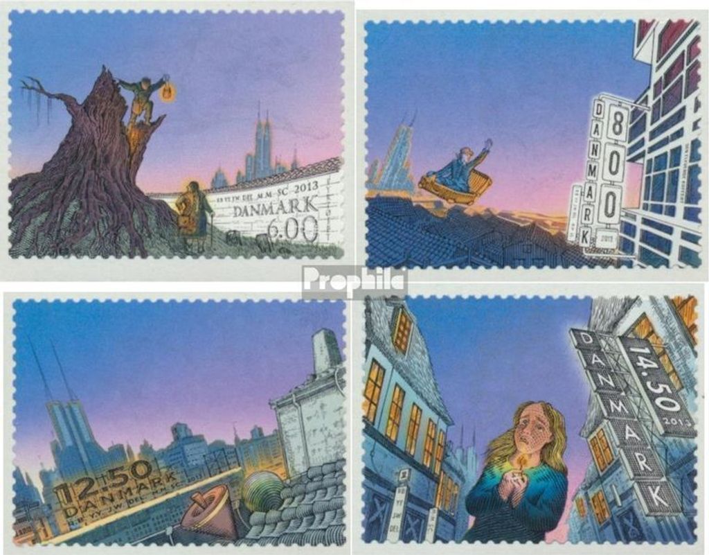 Briefmarken Dänemark 2013 Mi 1750-1753 postfrisch Andersen Produktbild 