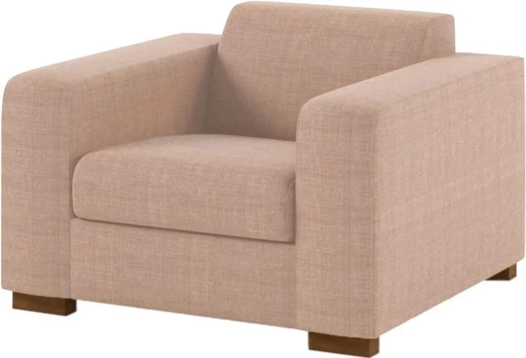 Fauteuil Gem-Malmo 61 - Fauteuil de Salon Scandi en Tissu Gris Anthracite