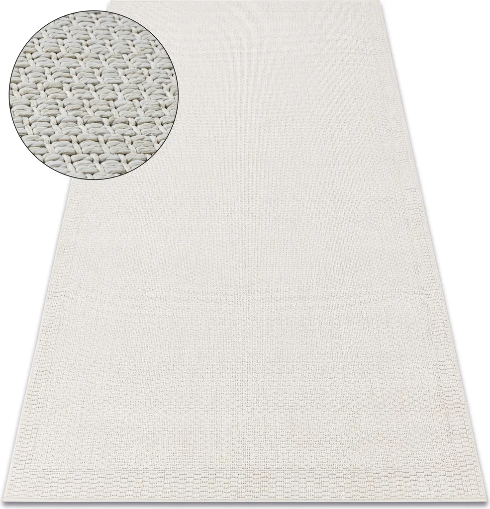 Tapis beige crème ORIGI 3737 robuste en sisal synthétique 116x170