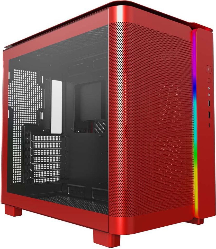 MONTECH KING 95 Midi-Tower Tempered Glass ARGB - rot - Produktbild 