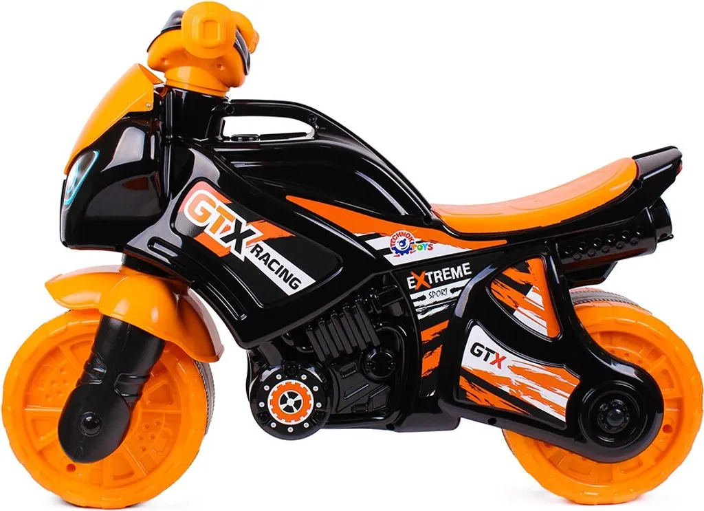Scooter Teddies orange et noir avec selle ergonomique et pneus larges