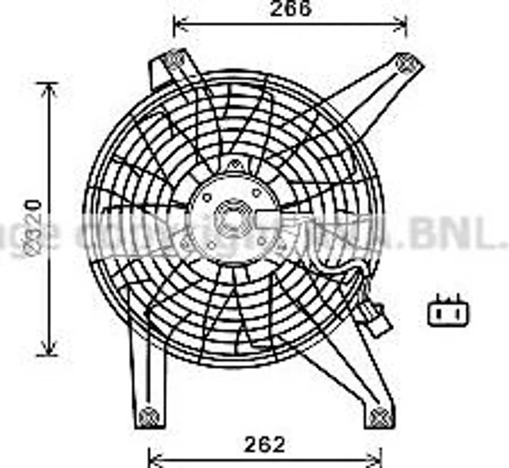 Ventilateur radiateur robuste MR360801 AVA MT7528 pour 4x4 Pajero
