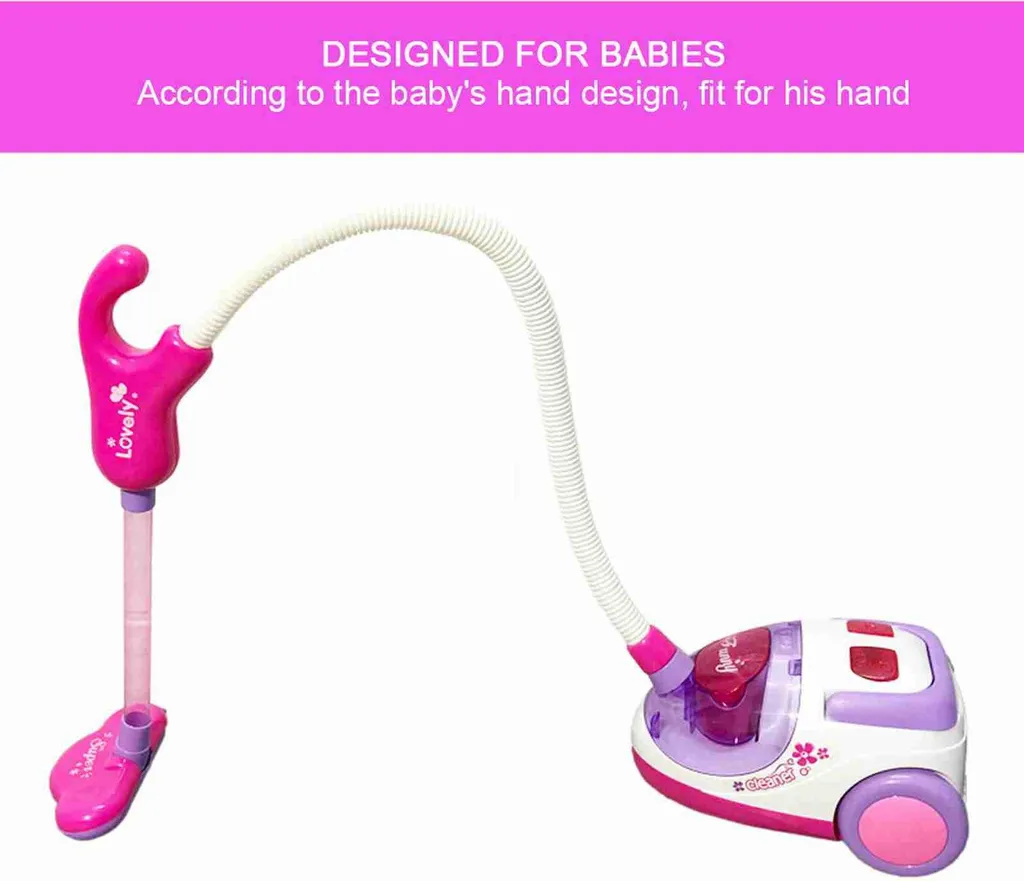 Set de nettoyage pour enfant jouet d'imitation éducatif Sweeping Set Rose