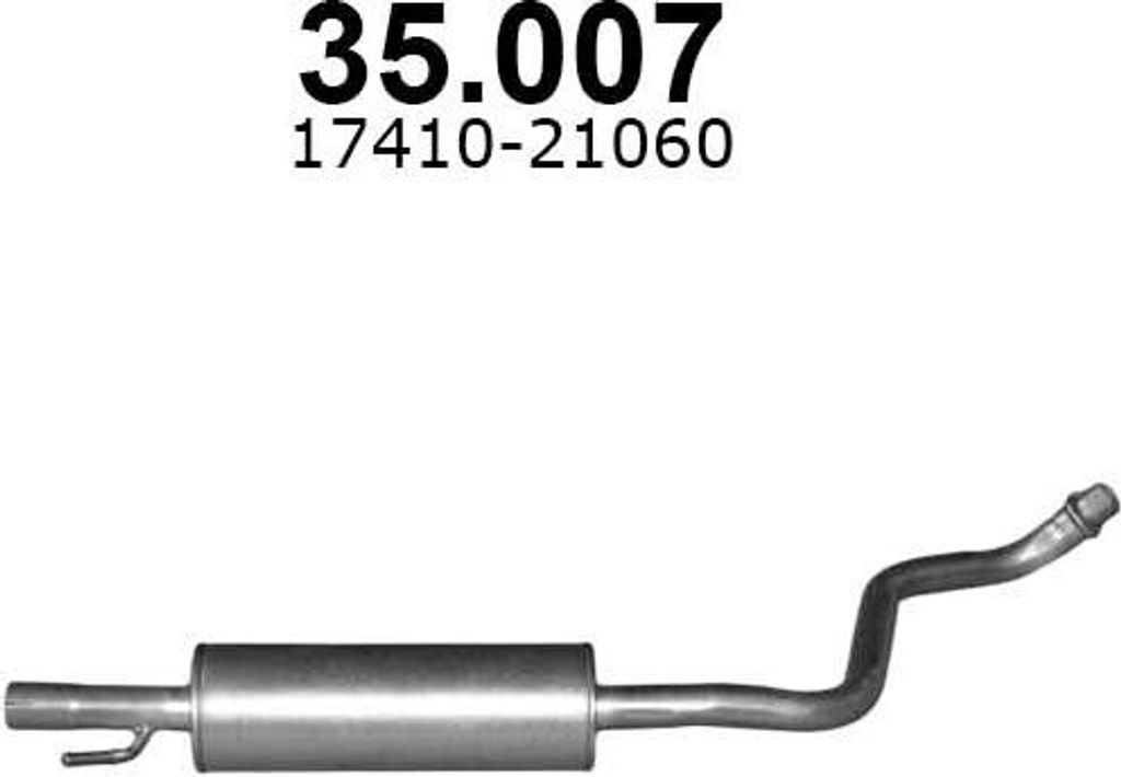 IZAWIT 35.007 Mittelschalldämpfer Schalldämpfer für TOYOTA Yaris Schrägheck (P1)