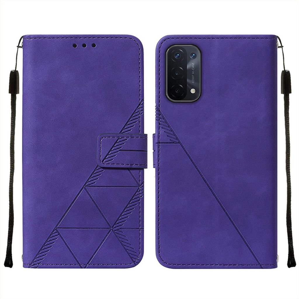 OPPO A54 5G Hülle, Schlank Prägung Flip Leder Kartenfächer Produktbild 