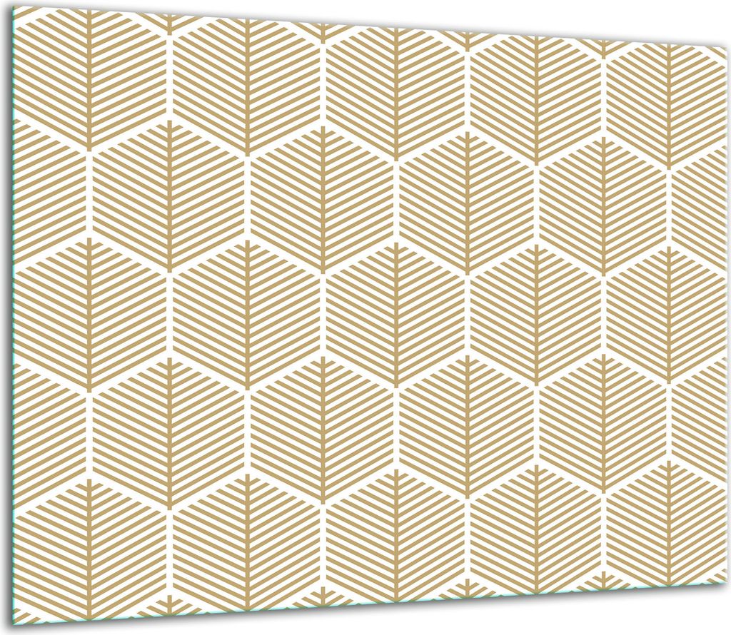 Herdabdeckplatten Glaskeramikkochfeld-Abdeckung Spritzschutz Glas 60x52cm Mosaik