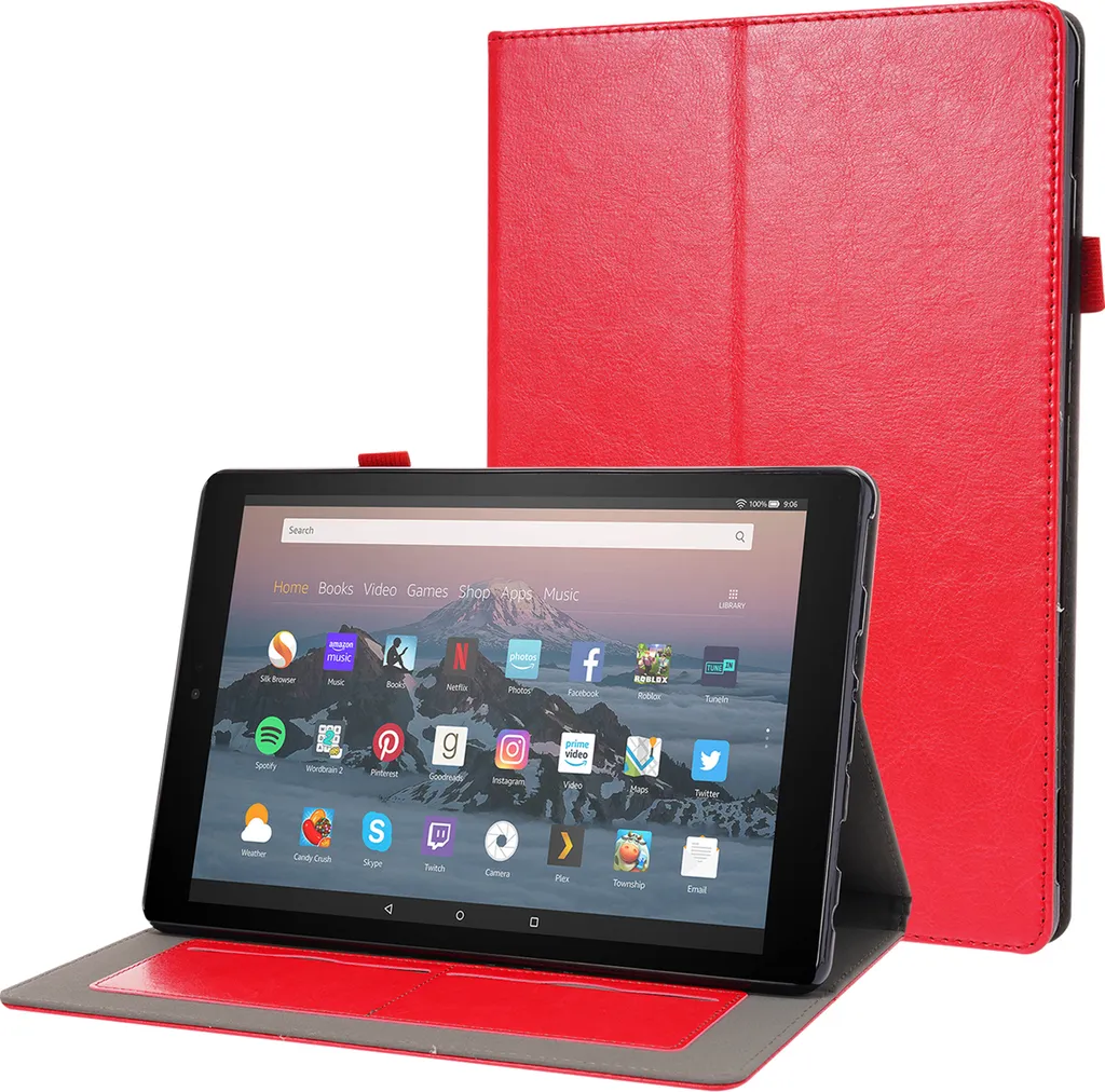 Custodia per Amazon Fire HD 10 / HD 10 Plus 11a generazione 2021 da 10,1 pollici con funzione stand e funzione sleep/wake automatica