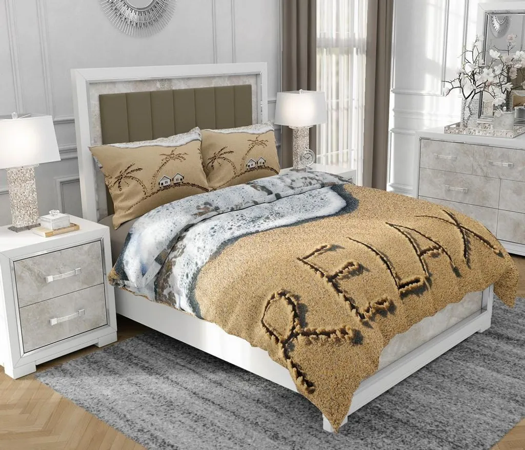 Biancheria da letto 160x200 cm + 2x70x80 cm, set 3 pezzi, 100% cotone, cerniera, multicolore - SOVIO | So.0293