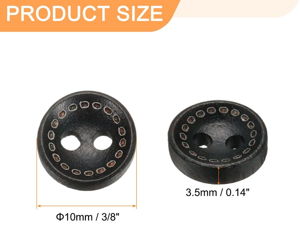 30 Stš¹ck Kn?pfe 10mm Holzkn?pfe 2 Loch Buttons, Bastelkn?pfe Rund N?hkn?pfe Schš¹sseltyp Gepunktete Linie Ersatzkn?pfe fš¹r Dekoration M?nte...