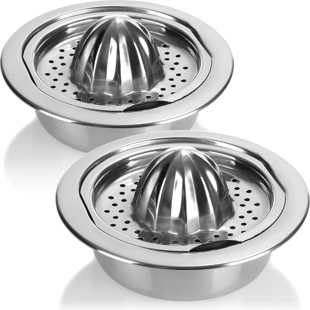 Presse-citron en inox haute qualité - Set de 2 manuels - Finition argent