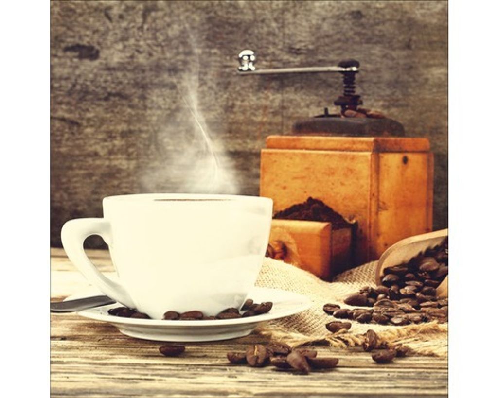 Glasbild Coffee Time III 20x20 cm