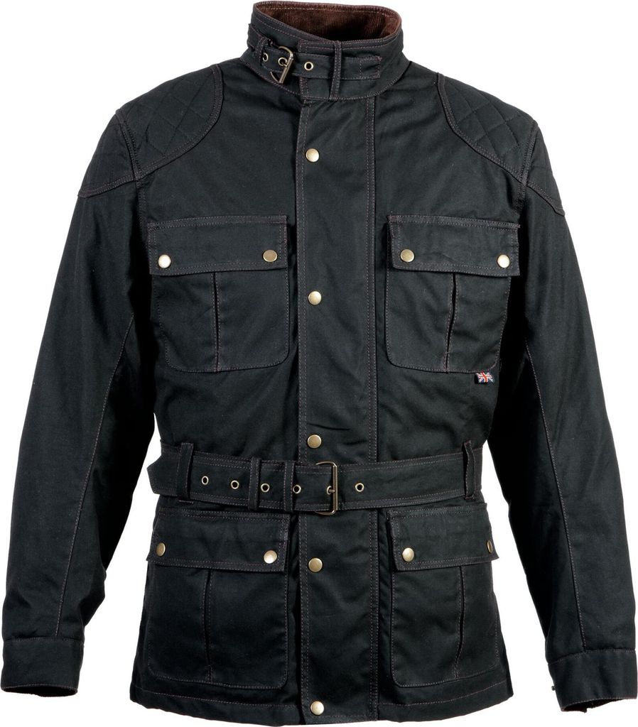 Bores Jacket Trophy Pro 2 Classic Herren Wachsjacke lang Black-M