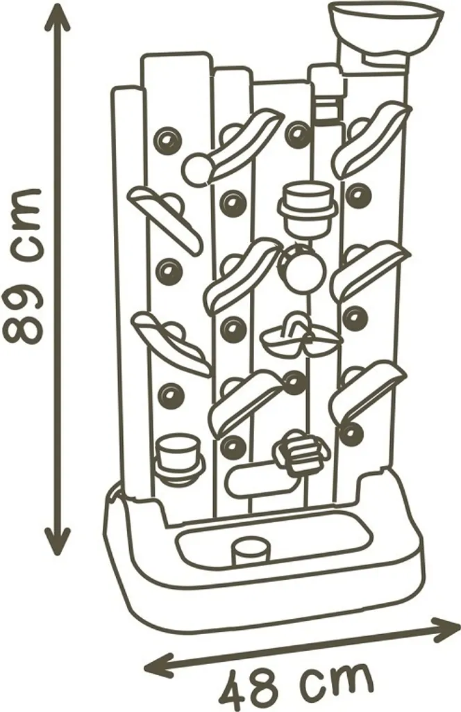 Mur d'activités Smoby traité anti-UV avec circuit d'eau modulable - 16