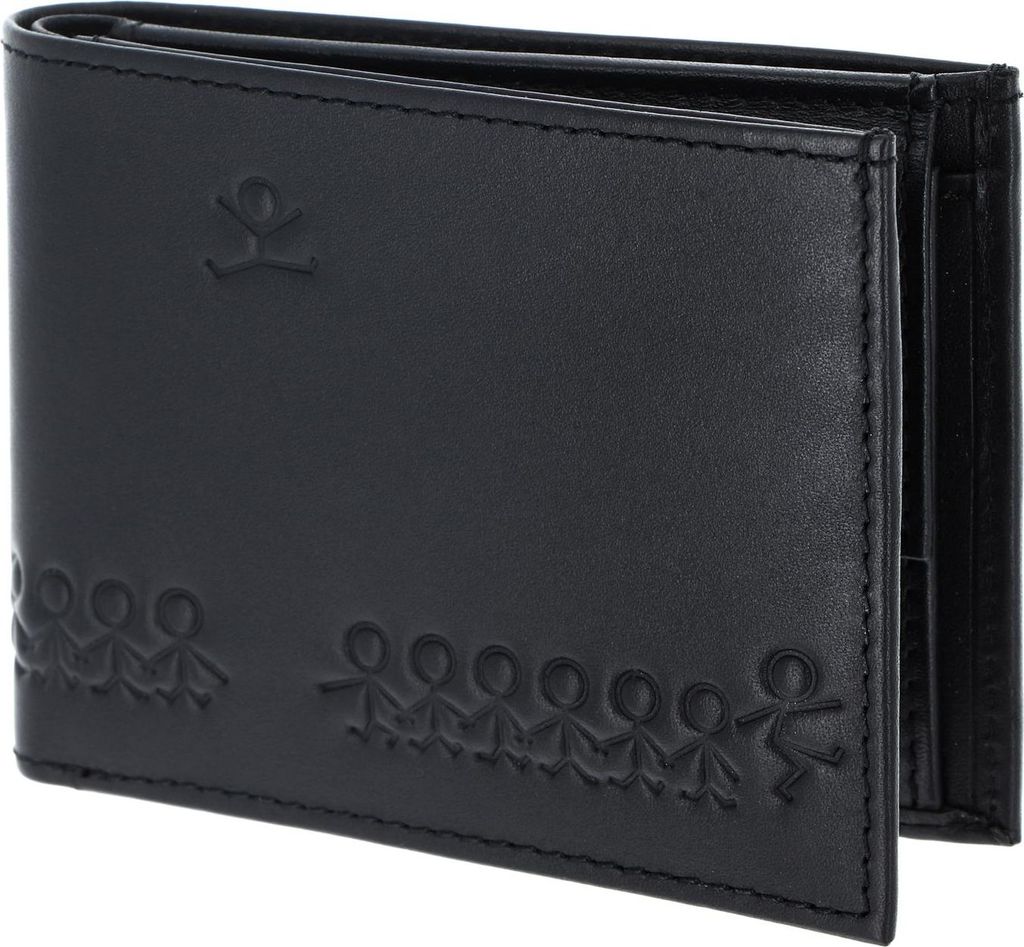 oxmox Leder Geldbörse Leather RFID Protect Pocketbörse Jumping Jack Embossed Black schwarz