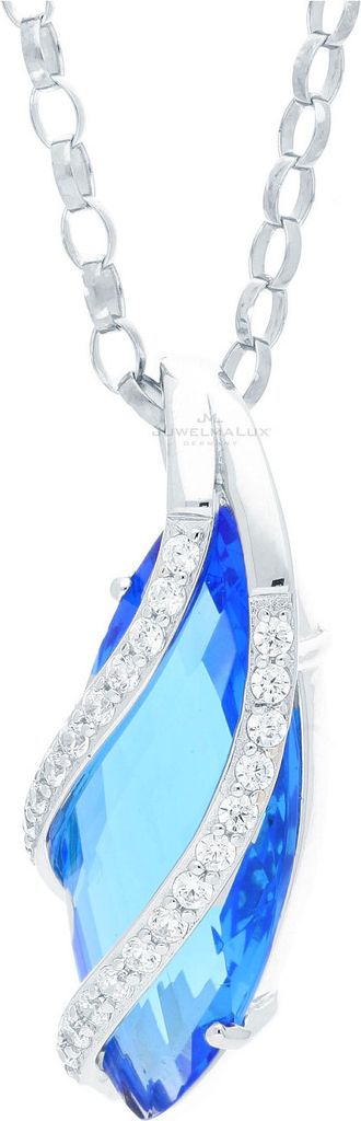 Kettenanhänger Silber 925 Zirkonia saphirblau JL10-02-1993 JuwelmaLux