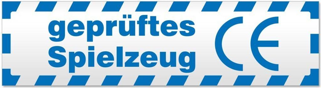 Kiwistar - Autoaufkleber - Blau - 30 x 5,3 cm - es Spielzeug gestreift - Hinweis Aufkleber Sticker für Auto, Kfz, Fahrrad, PKW, LKW