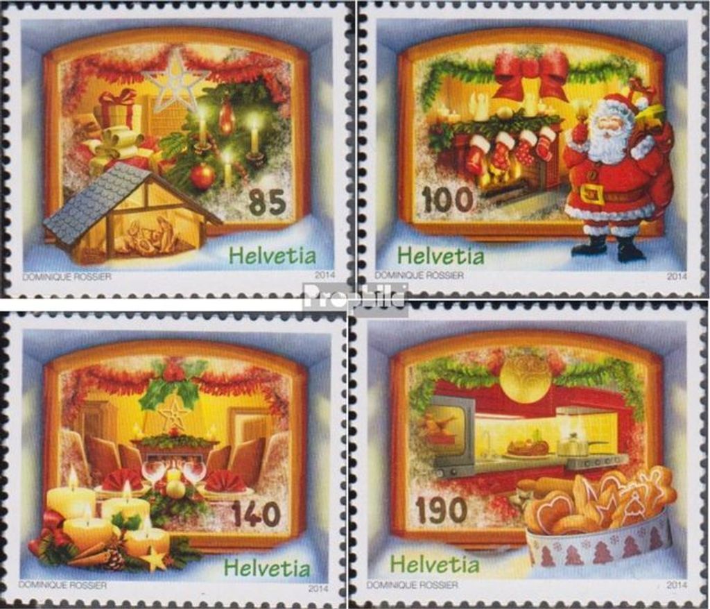 Briefmarken Schweiz 2014 Mi 2366-2369 (kompl.Ausg.) postfrisch Weihnachten