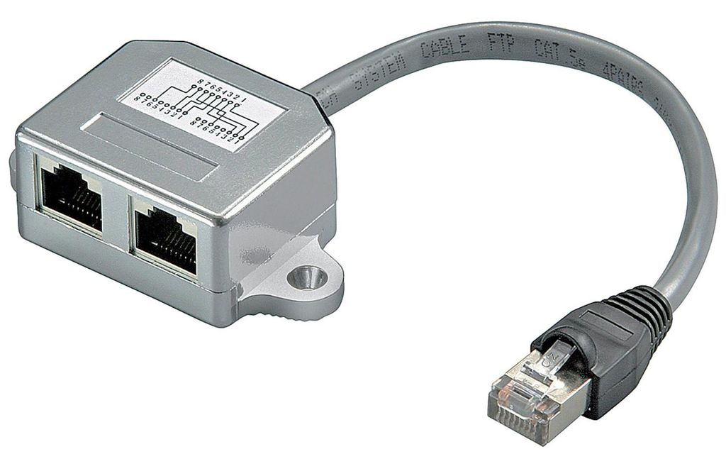 LAN-Kabel-Verteiler (Netzwerkdoppler), Y-Adapter 68908 Produktbild 