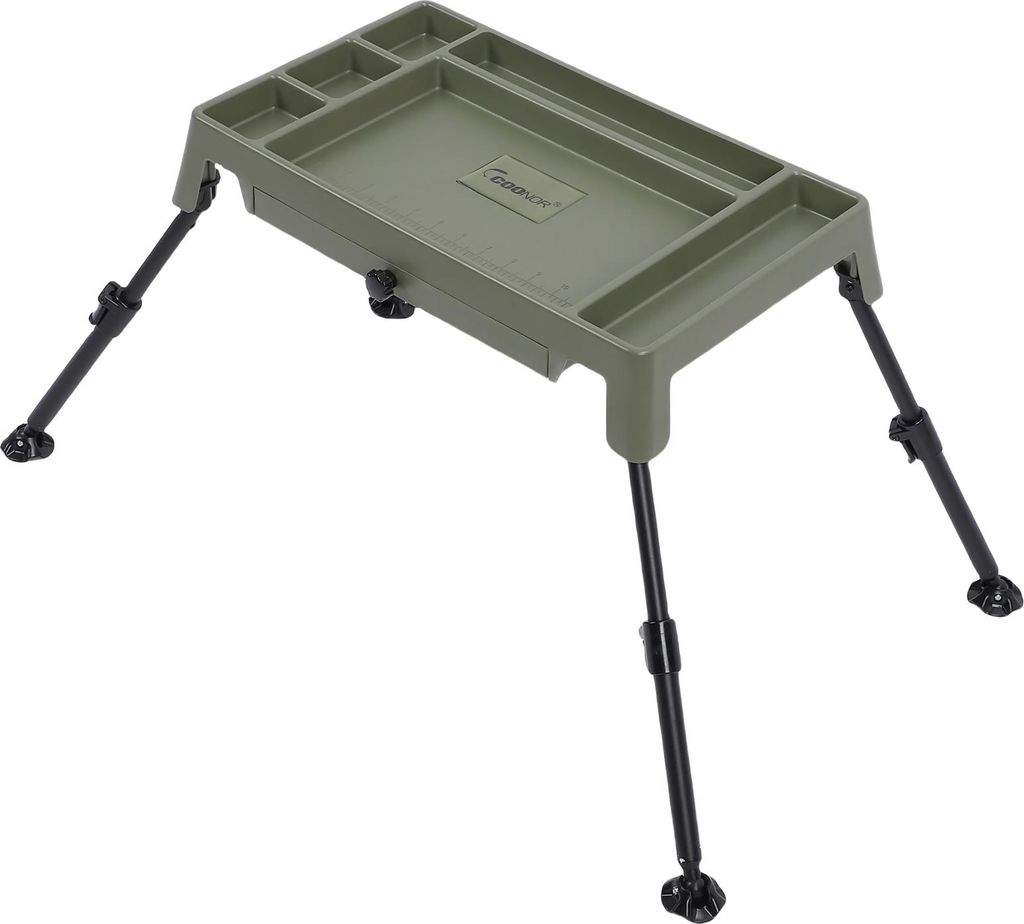 Zelt Tisch Double Layer für Angeln Zubehör Lagerung mit höhenverstellbar und tragbares Design Folding Camping Tisch Zelt Tisch