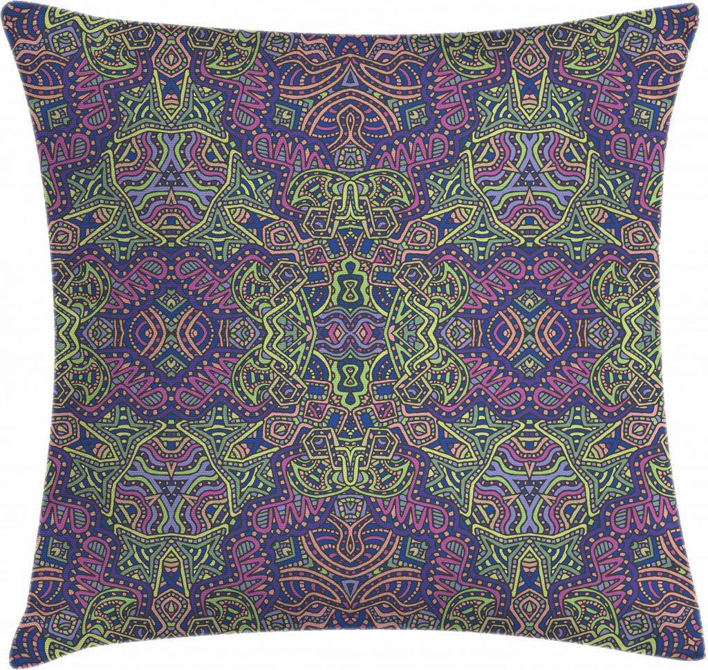 ABAKUHAUS Psychedelisch Kissenbezug, Mandala Boho Hippie, Waschbar mit Reißverschluss Kissenhülle mit Farbfesten Klaren Farben Beidseitiger Druck...