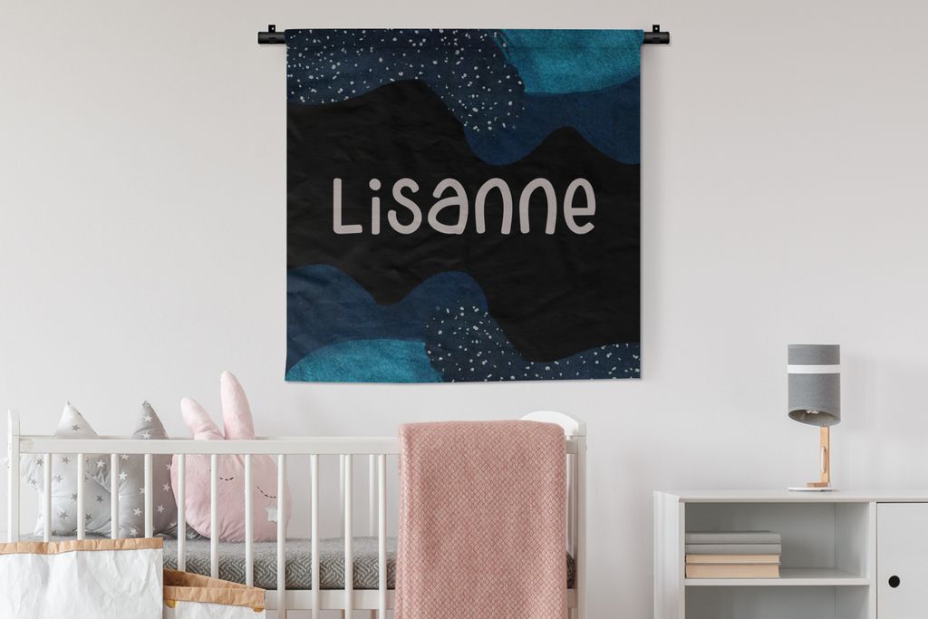 MuchoWow Wandteppich Wandbehang Lisanne - Pastell - Mädchen 90x90 cm Tapisserie Dekoration Wandtuch - Wandaufhänger