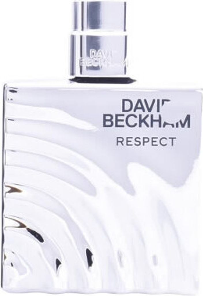 A bottle of David Beckham Respect Eau de Toilette for men.