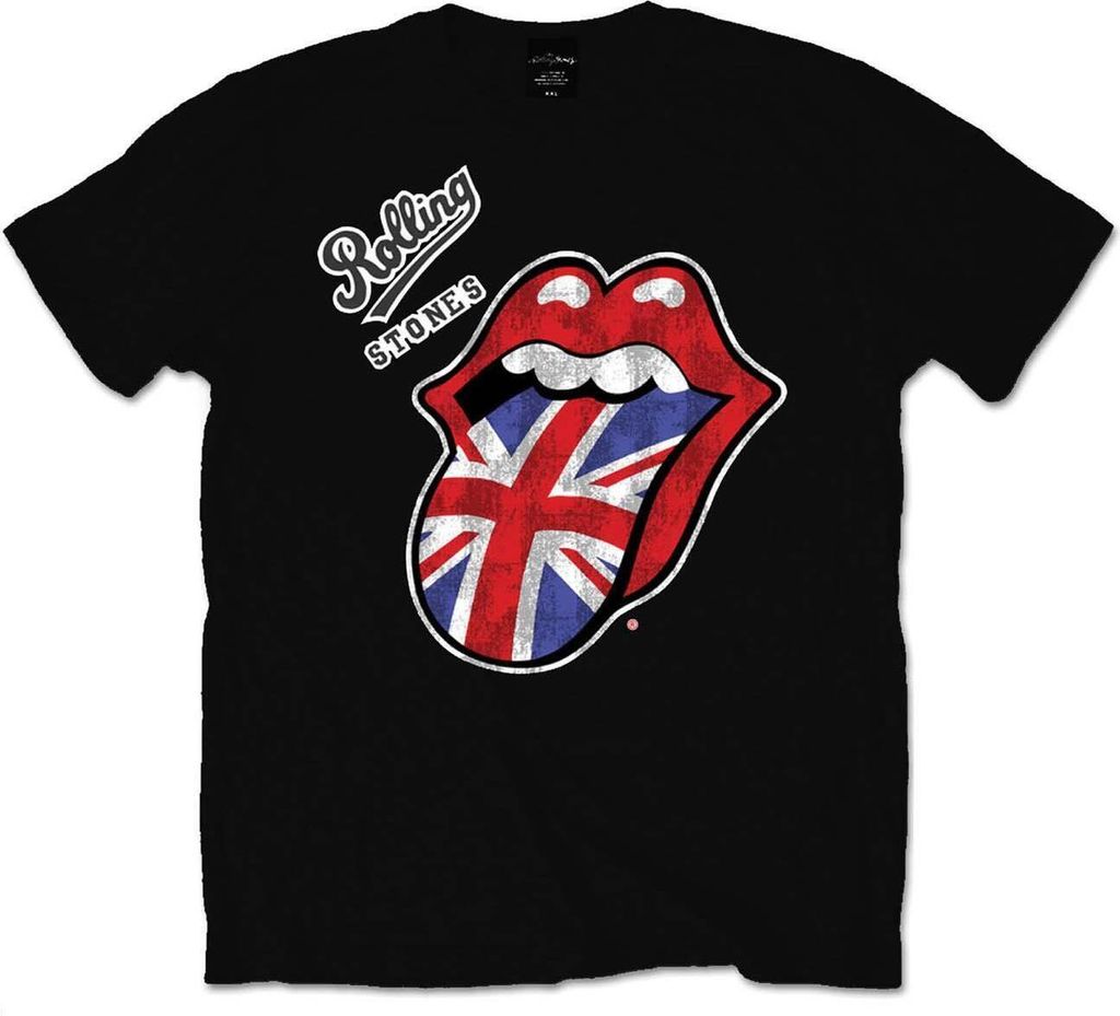 The Rolling Stones - T-Shirt Logo für Herren/Damen Uni RO2074 (M) (Schwarz)